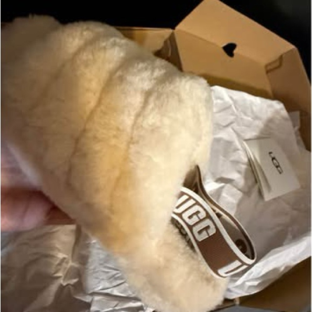 UGG Plush Tan Slippers